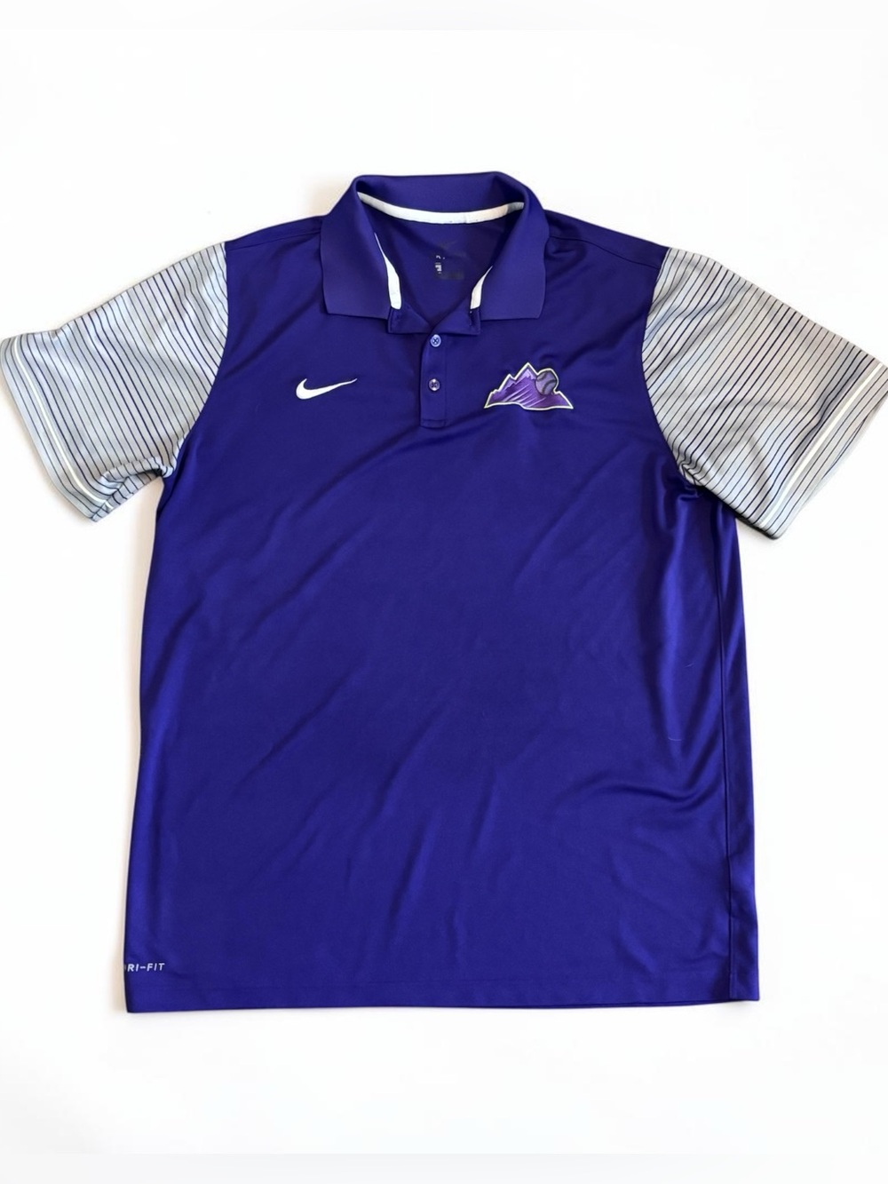 Nike Dri-FIT Colorado Rockies Performance Polo Shirt Men's XL Purple MLB